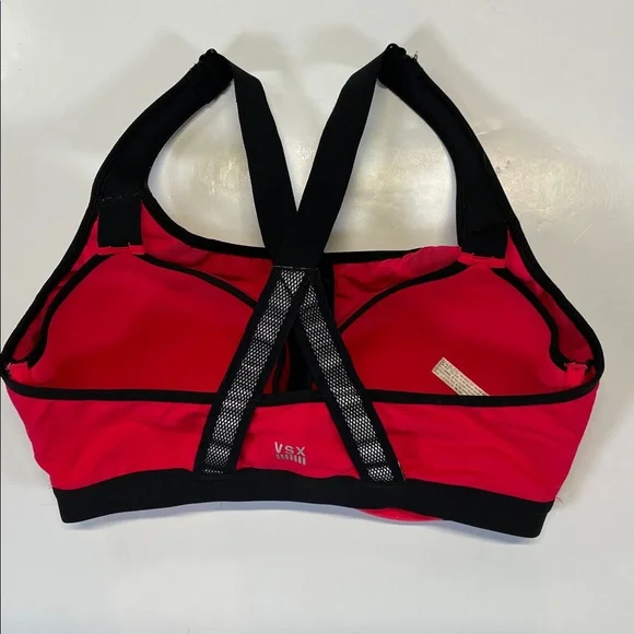 VSX Sport Victoria’s Secret Front Zip Sports Bra 36DD High Impact Red - Picture 3 of 11